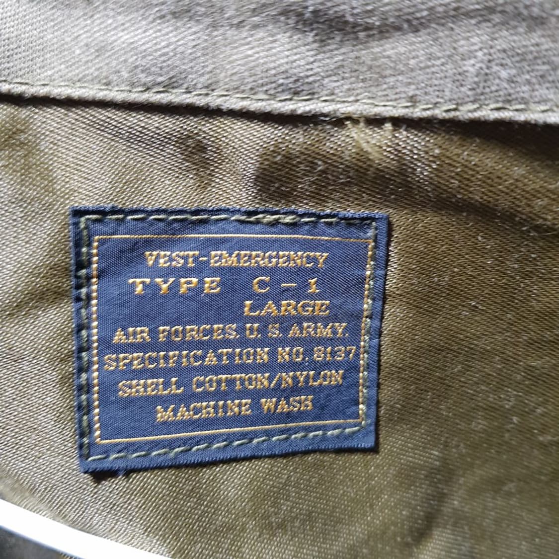 2차대전 C-1 미육군항공대  복각조끼 /서바이벌 베스트/고프코어 상품이미지3
