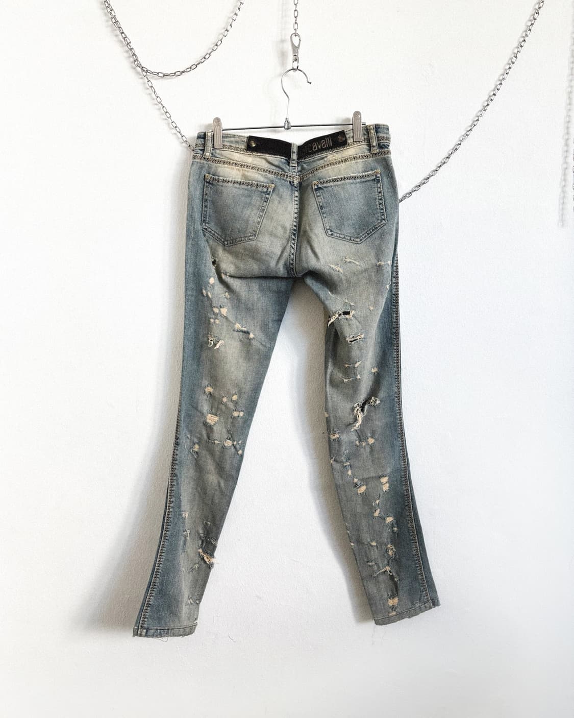 00s 저스트카발리 불렛홀 오일워싱 데님 상품이미지6