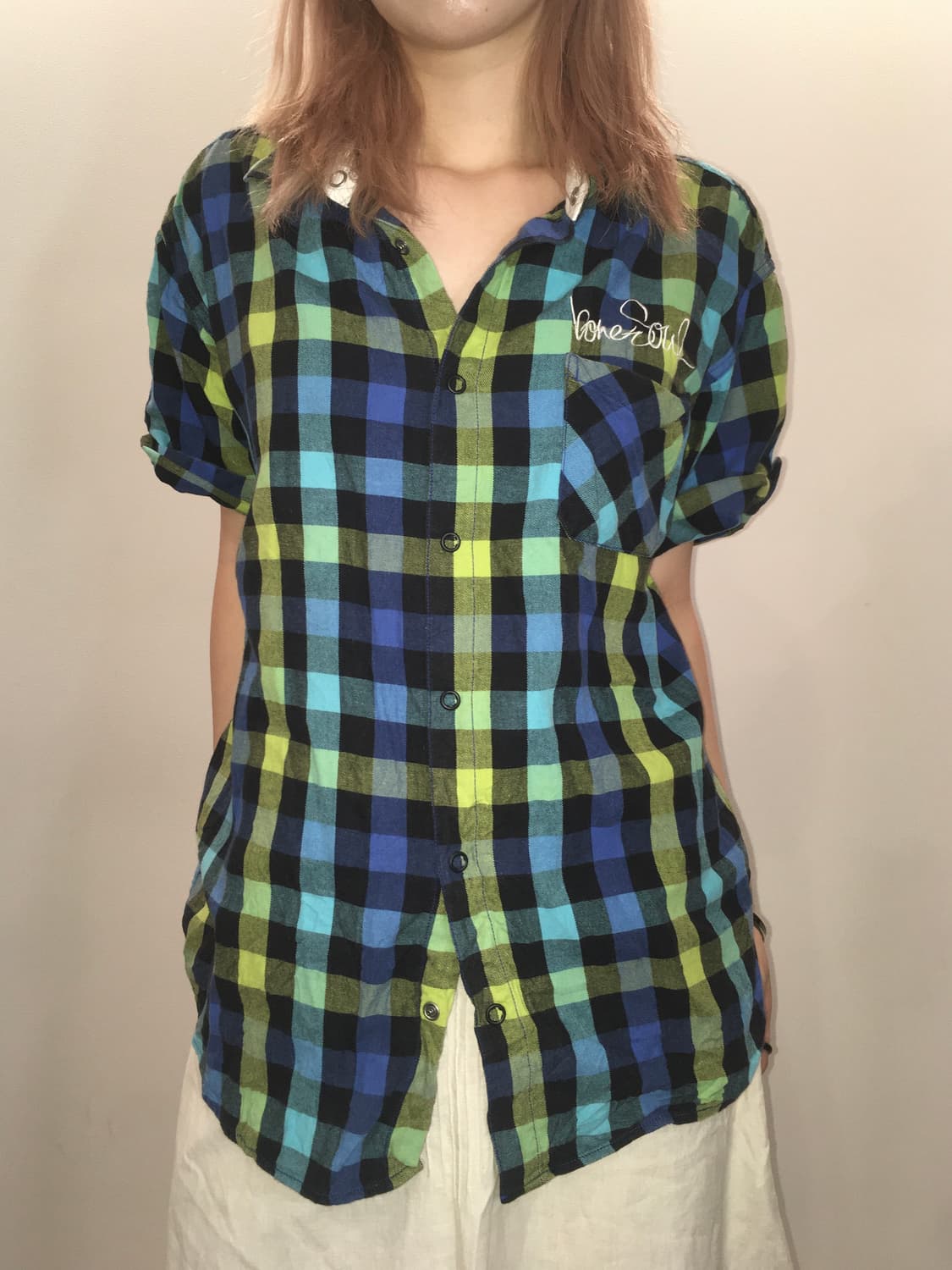 jpn vintage y2k blue check shirts 상품이미지1