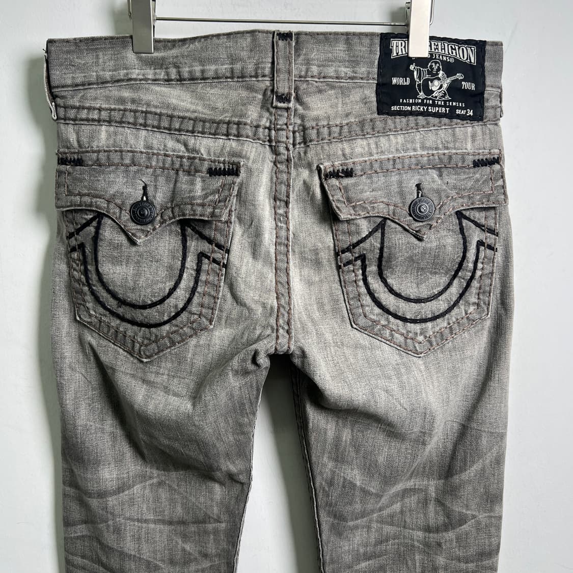 트루릴리전 릭키 그레이 워싱 데님 팬츠 34 상품이미지5