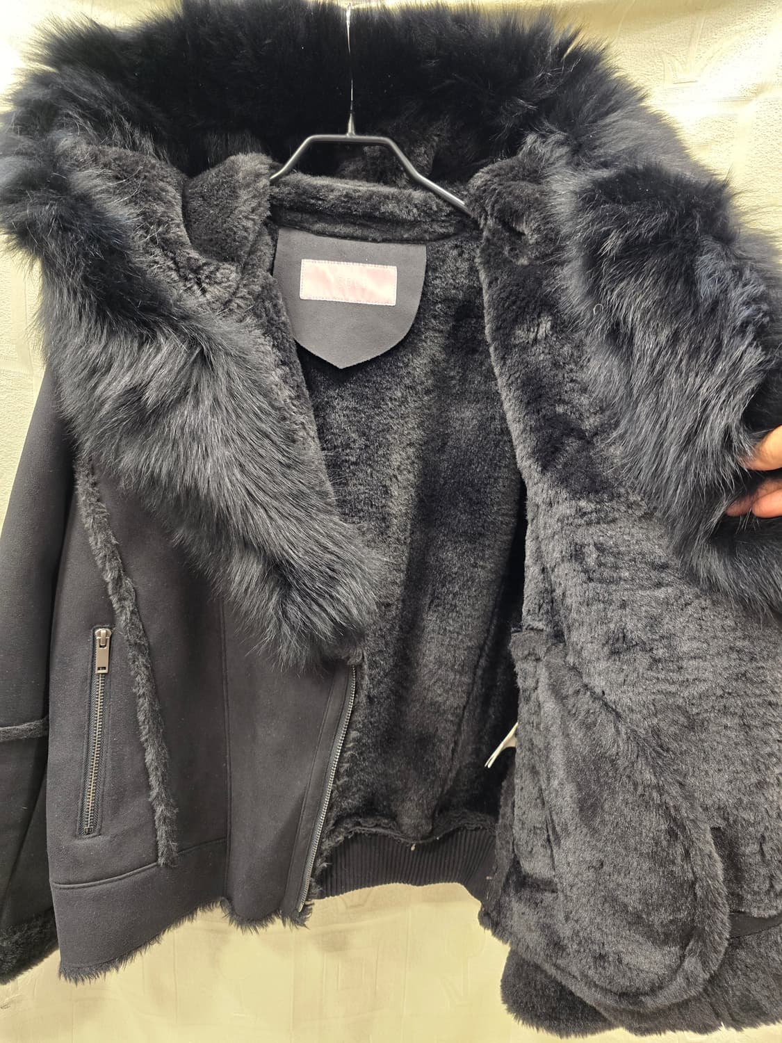 숲 Soup 블랙 퍼 무스탕 자켓 55 상품이미지6