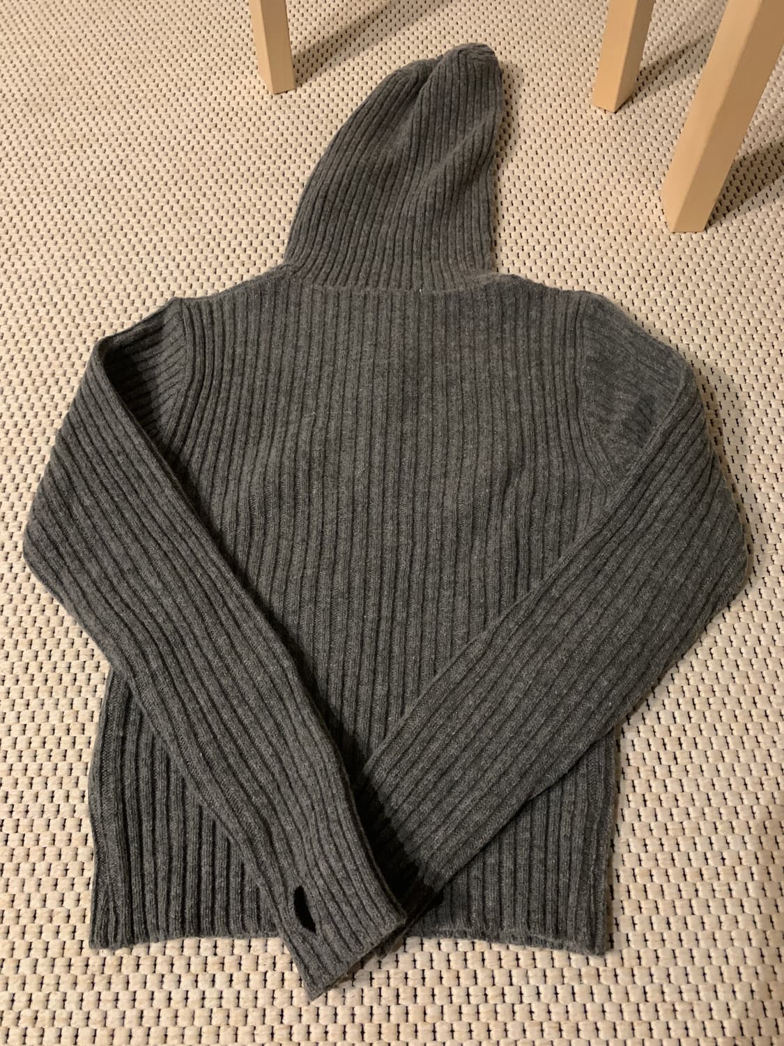 문선 바라클라바 니트 그레이 M 상품이미지6