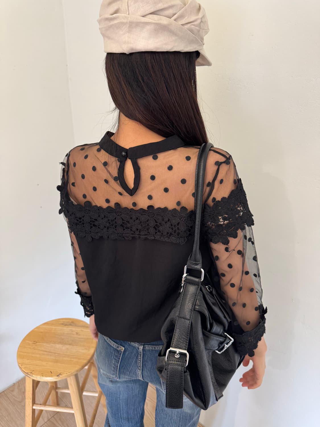 Crochet see-through top  상품이미지3