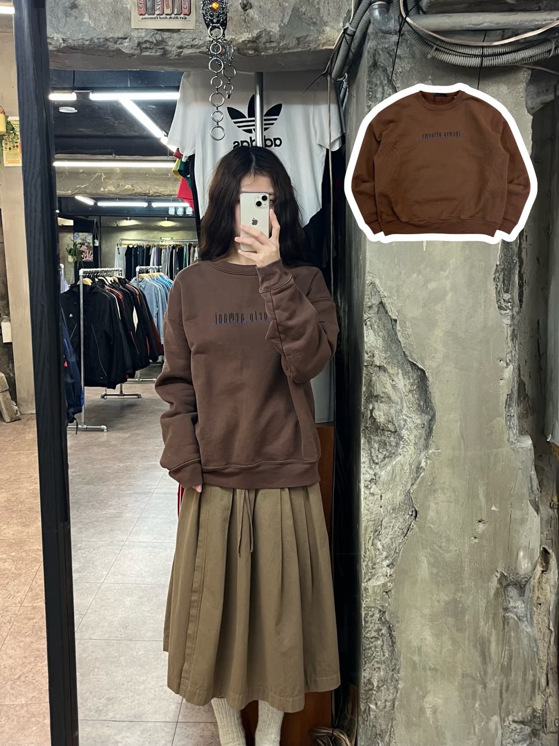 엠포리오 아르마니 맨투맨 브라운 46 #csz2486 상품이미지1