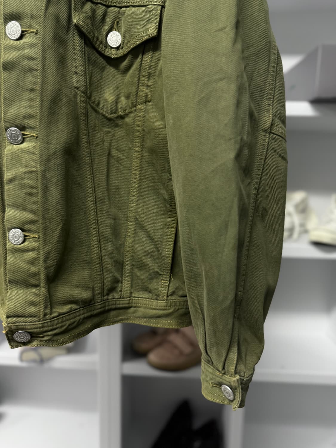 빈티지 그린 트러커 자켓 상품이미지4