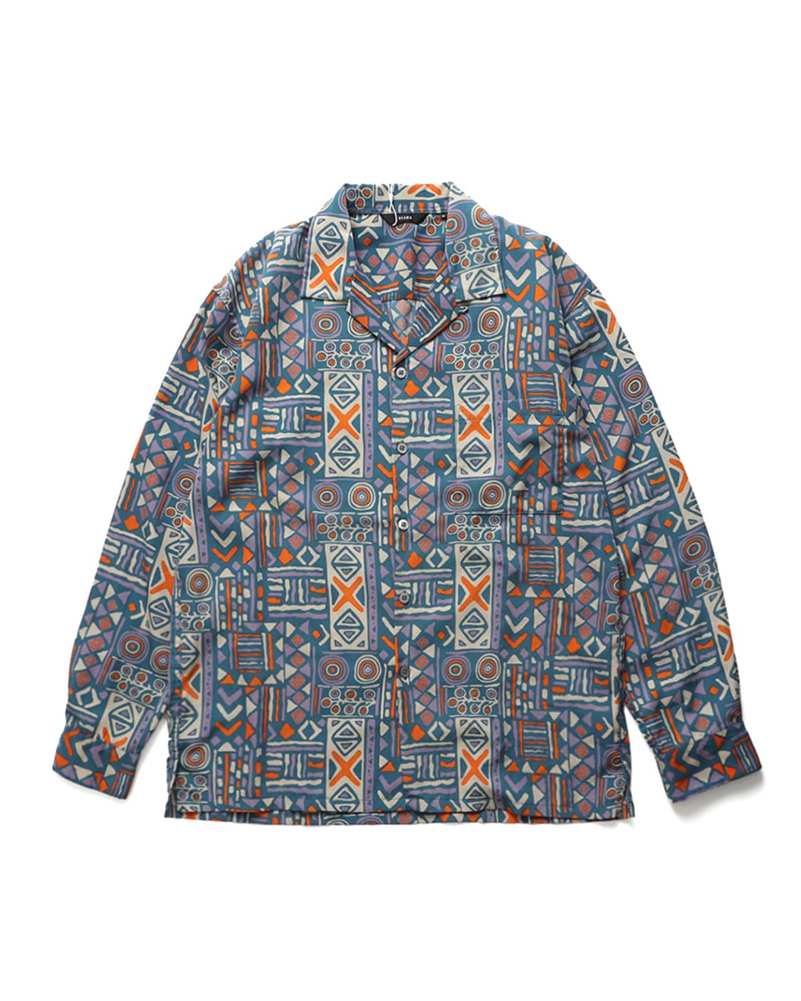 빔즈 BEAMS Print Open Collar Shirt 상품이미지1