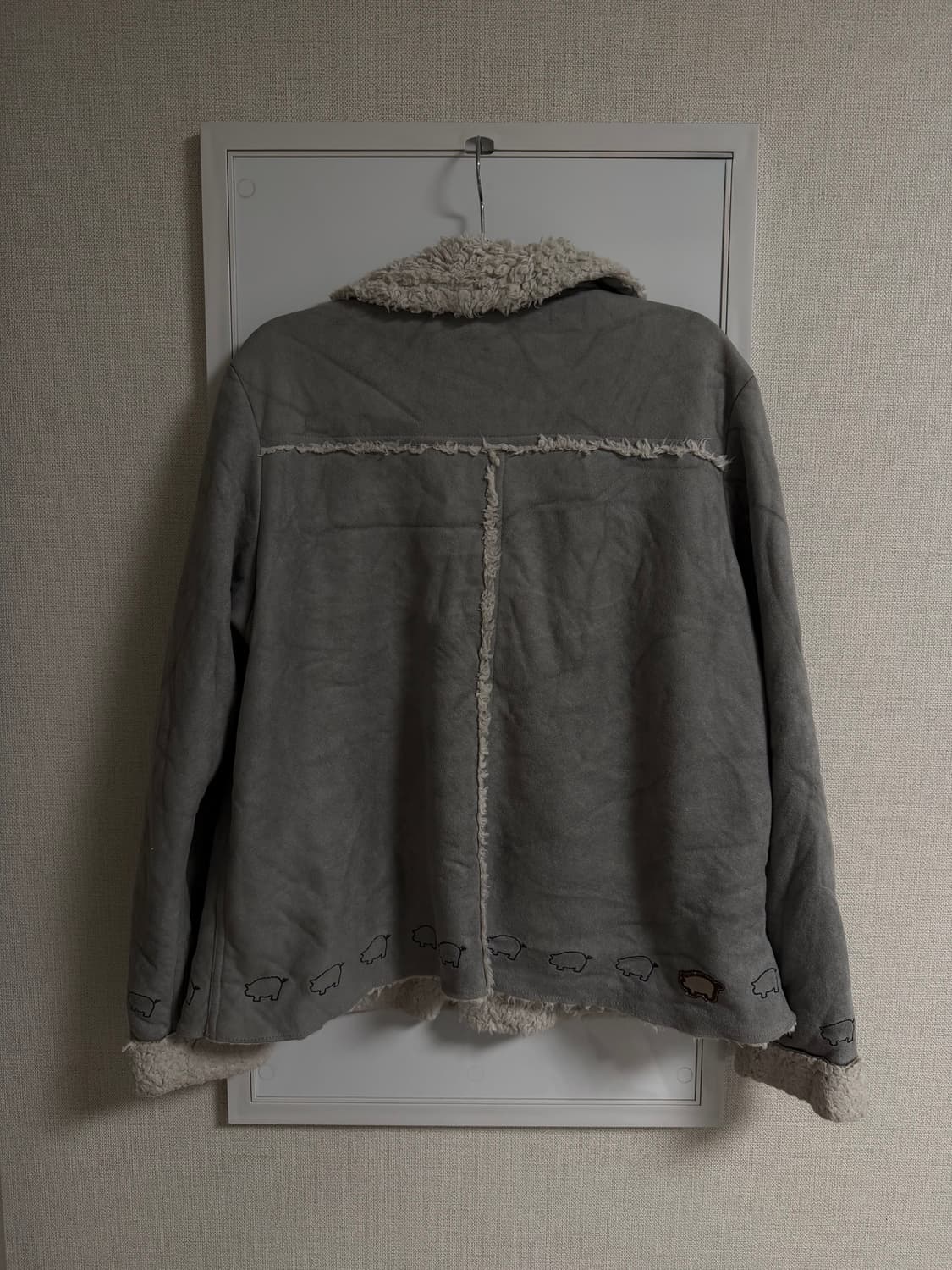 vintage gray  fur coat  jacket 상품이미지3