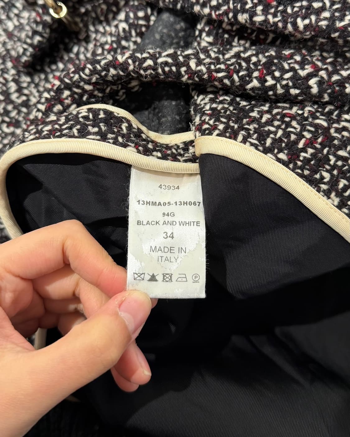 끌로에 멀티컬러 버진울 트위드 슬리브리스 코트 상품이미지8