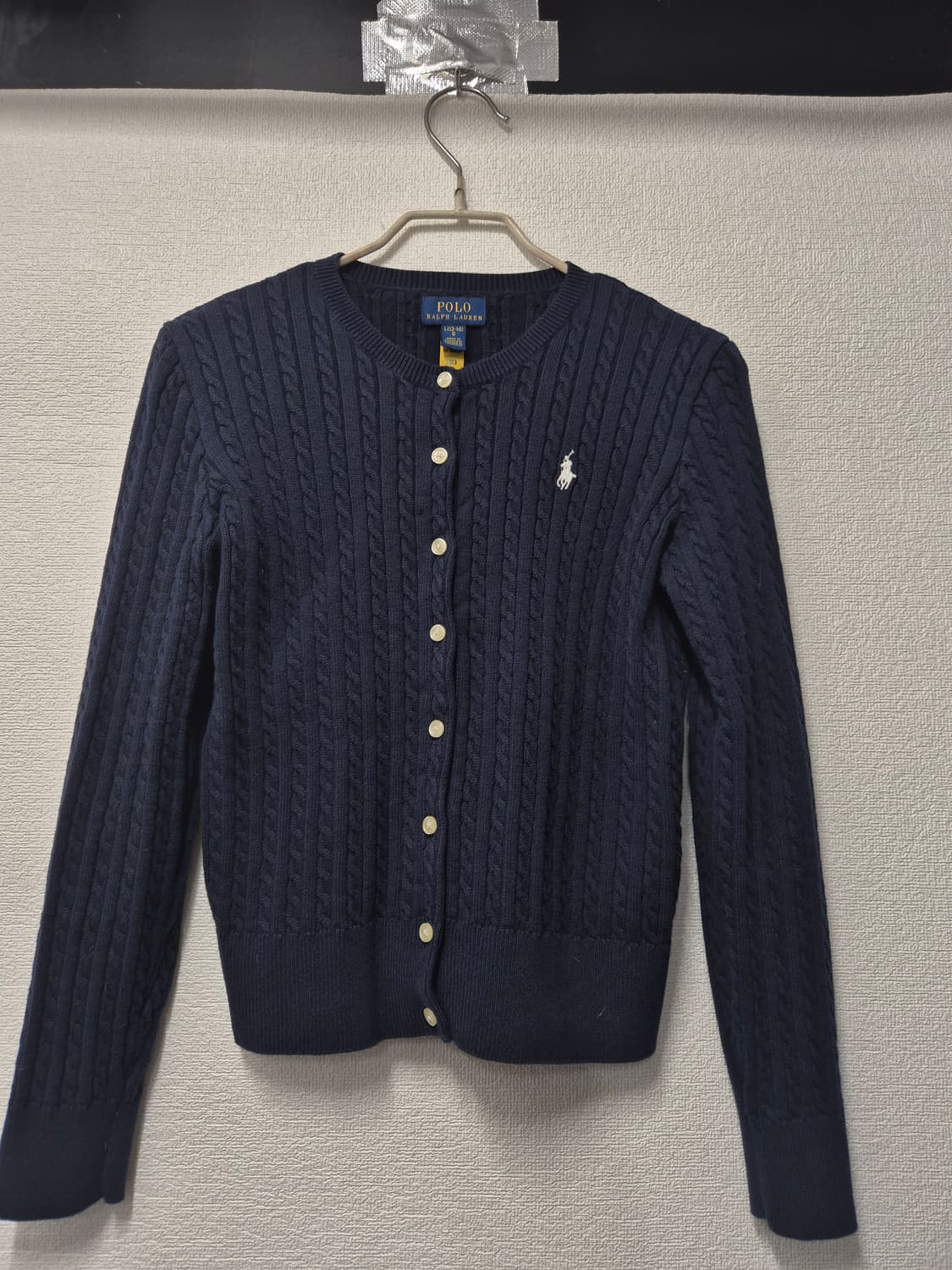 폴로 꽈배기 니트 네이비 가디건 / 55(정품) 상품이미지1