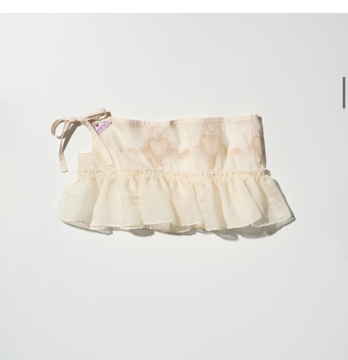 스컬프터 피카부 마이크로 쉬어 스커트 로우 아이보리 M 상품이미지4