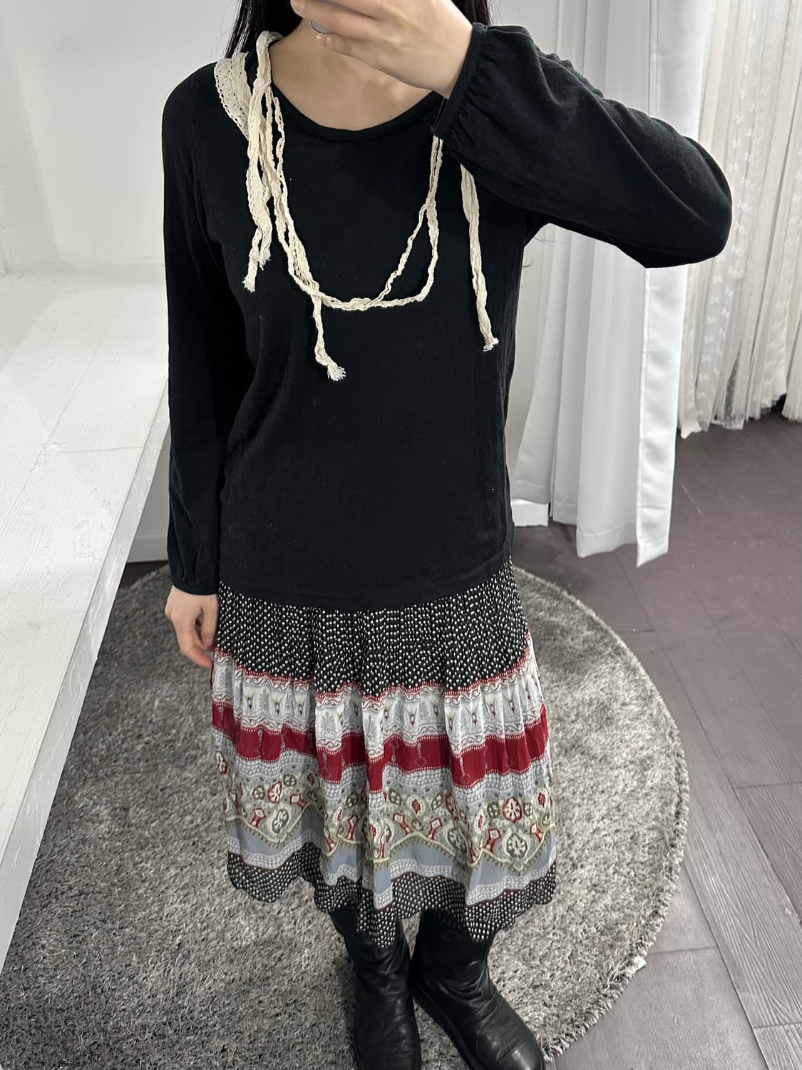 ethnic dot skirt 상품이미지3