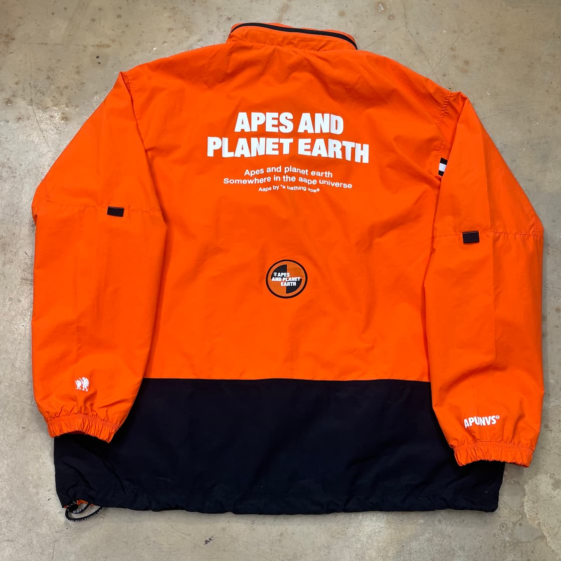 XXL 새상품 Aape 에이프유니버스 오렌지 내장후드 아노락 상품이미지4