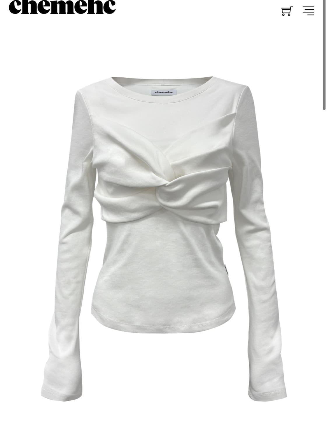 chemehc 체메씨 knot 롱슬리브티 상품이미지1