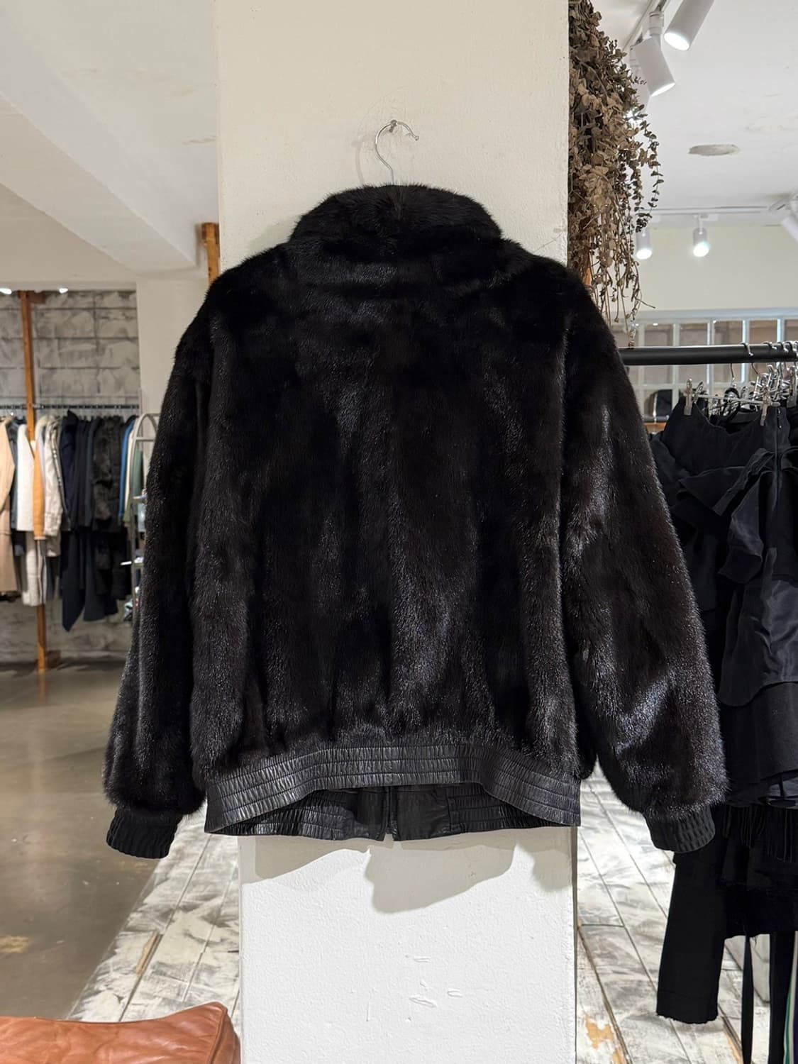 빈티지 리버시블 밍크 레더 봄버 자켓 상품이미지8