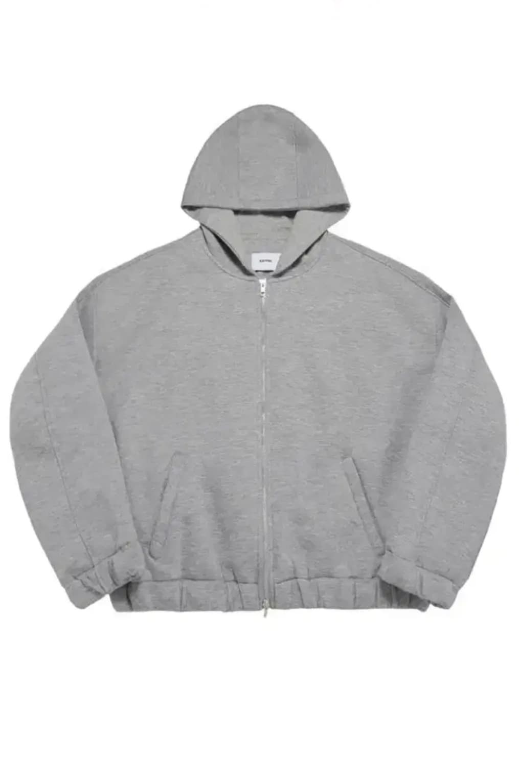 카미엔 벌룬 후드 집업 멜란지 그레이 상품이미지2