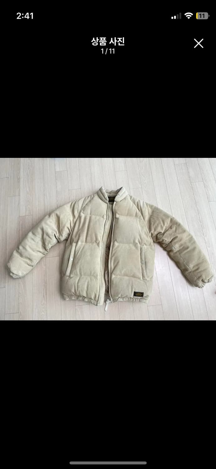 네이버후드 스웨이드 패딩 베이지 L 상품이미지1