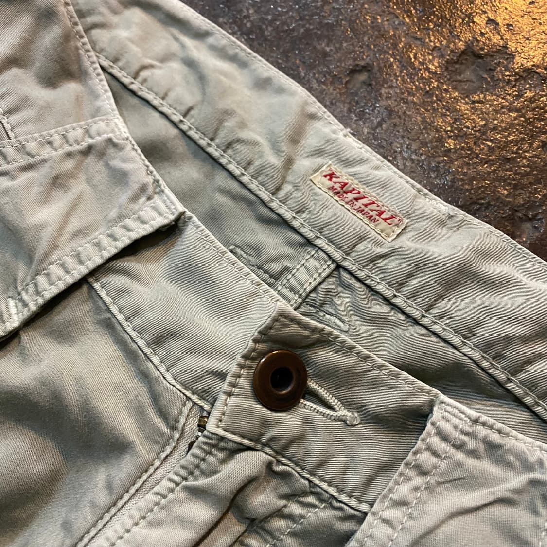 KAPITAL 카키색 와이드 팬츠 상품이미지2