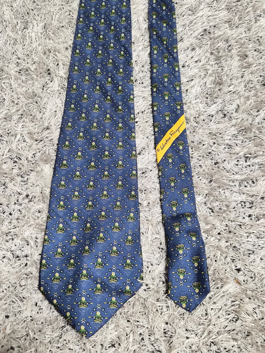 페레가모Ferragamo 패턴 넥타이 Free - N20 상품이미지3