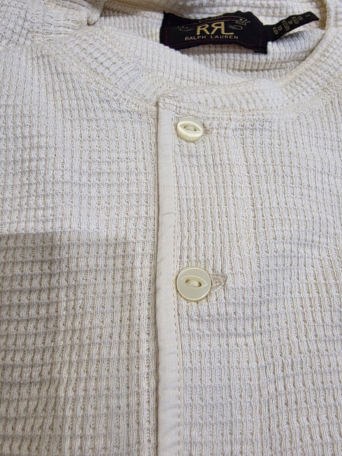 RRL 랄프로렌 와플 헨리넥 셔츠 M 새상품 상품이미지3