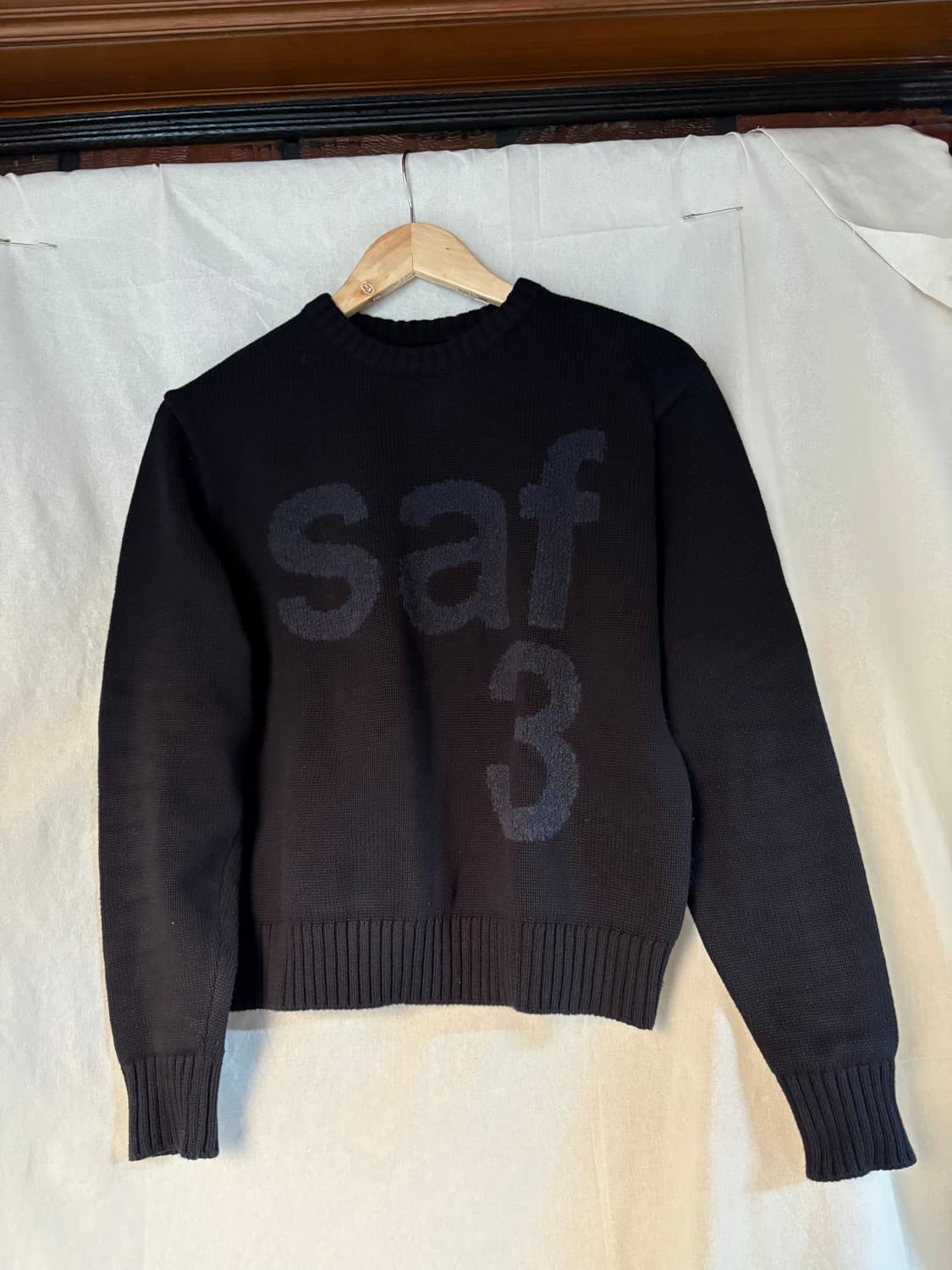 사파리스팟 니트 1/2 블랙 상품이미지4