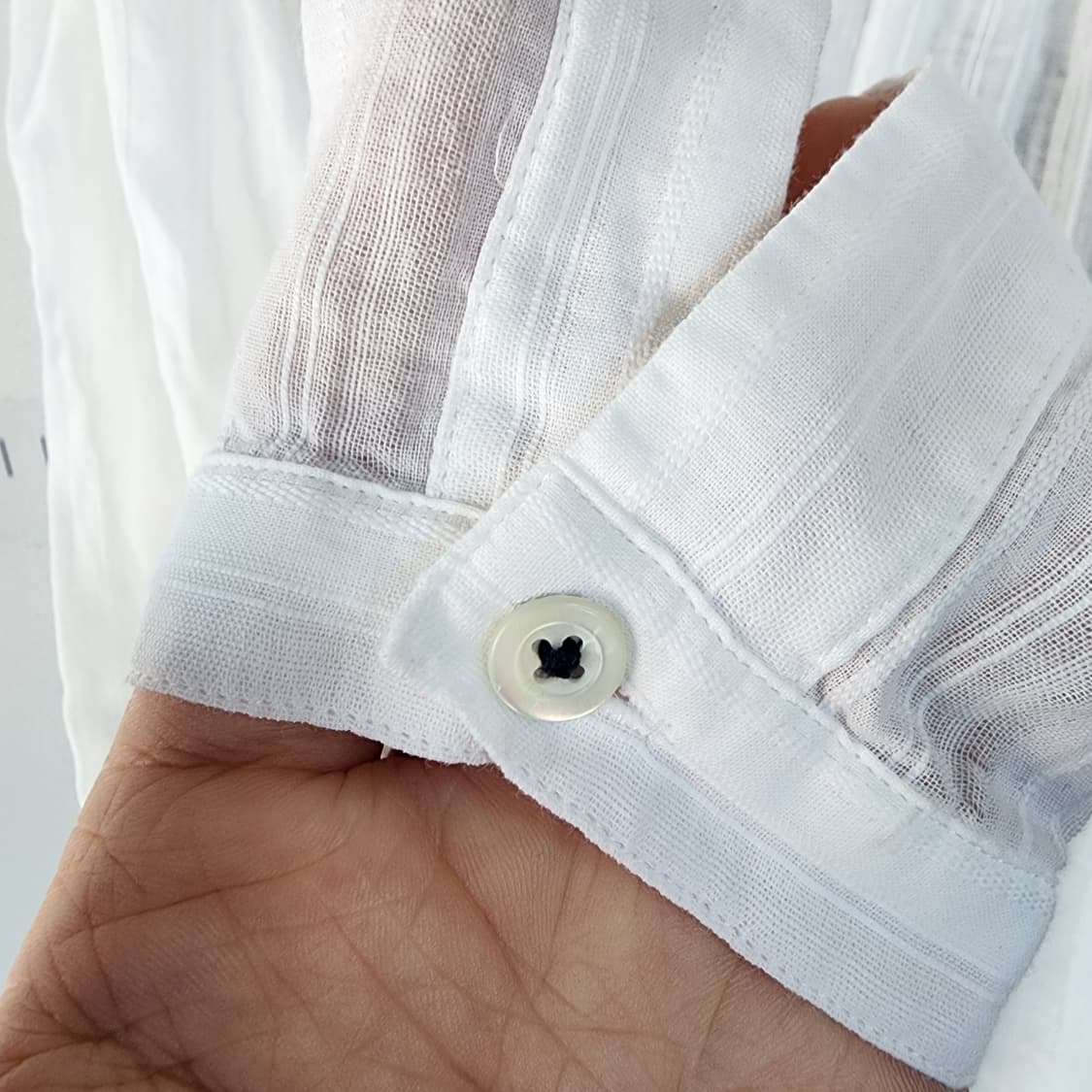 마시모두띠 화이트 헨리넥 셔츠 상품이미지4