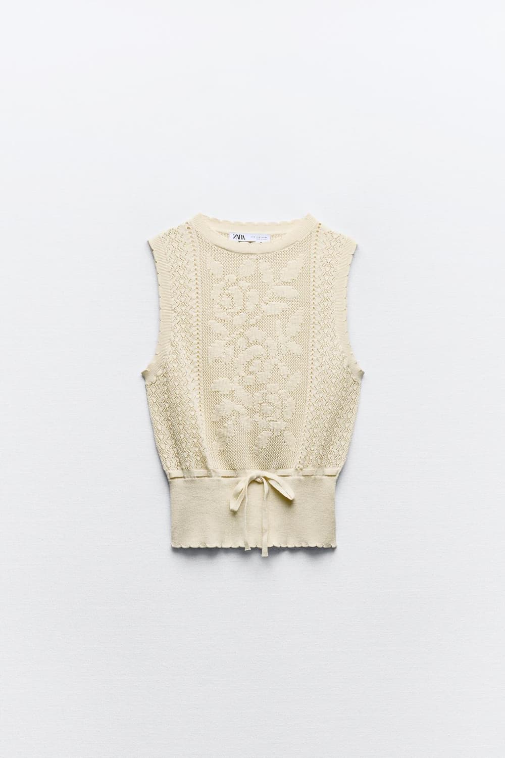 Zara lace knit sleeveless top (s) 상품이미지1