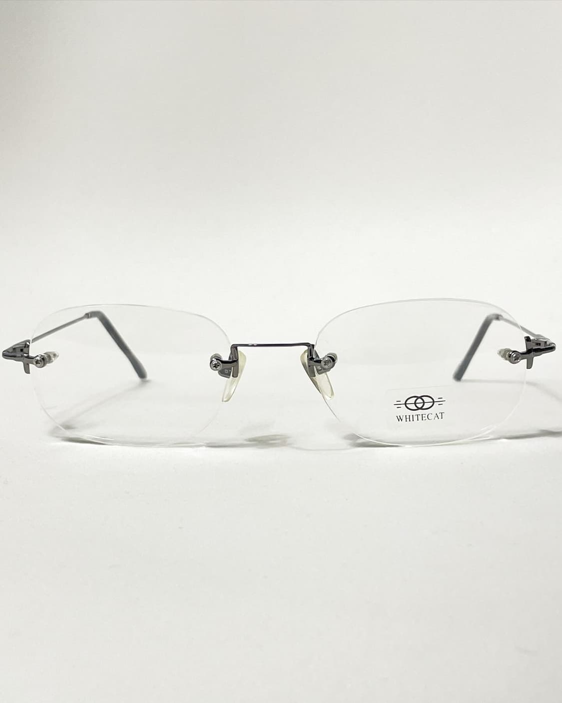 90s 미국제 White Cat 무테 라운드 안경 상품이미지2