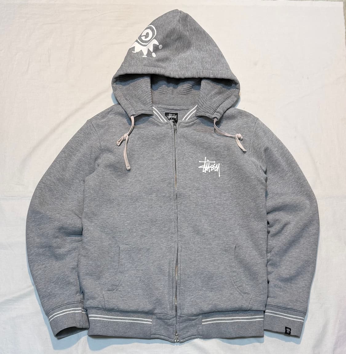 00s 스투시 투웨이 와플 써멀 헤비 후드집업 그레이 상품이미지1