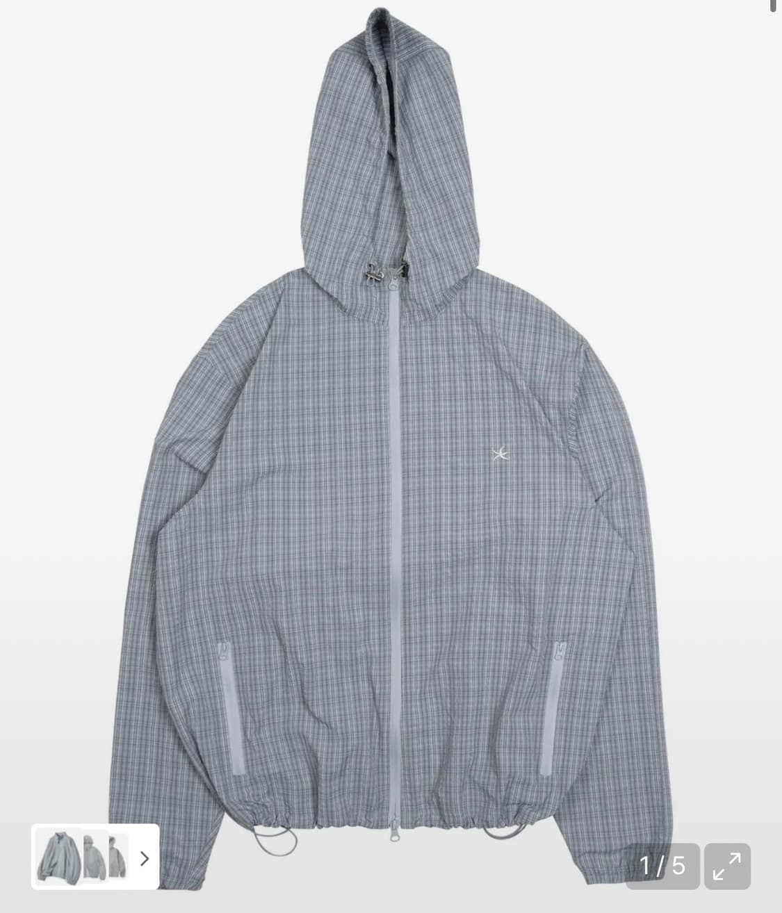 더콜디스트모먼트 체크 바람막이 S 상품이미지1