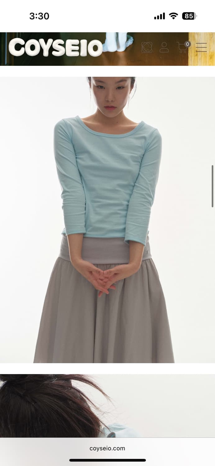 코이세이오 BACK CIRCLE CAPRI SLEEVES SKY BLUE 상품이미지3