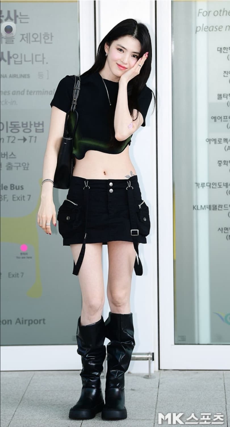 한소희착용 서스펜더 마이크로 스커트 m 상품이미지2