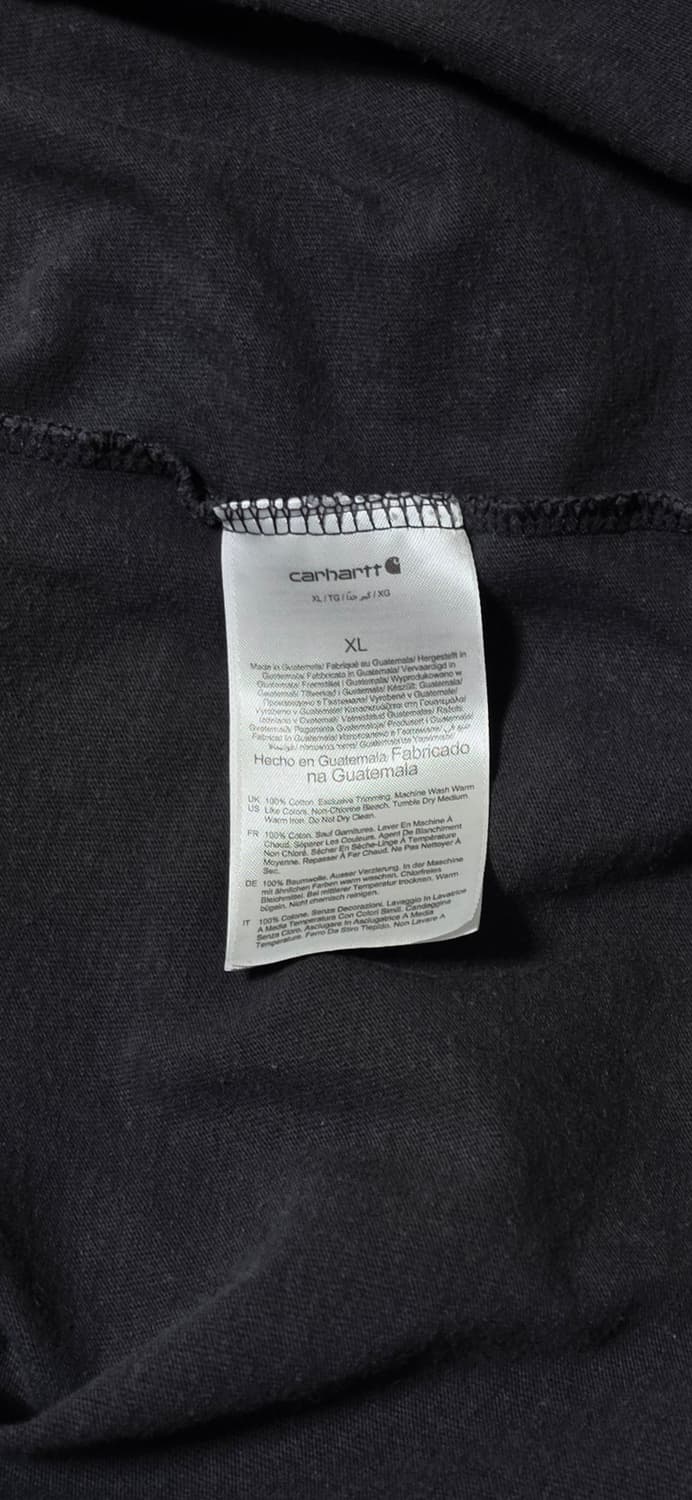 칼하트 블랙 포켓 반팔 루즈핏 헨리넥 티셔츠 XL 상품이미지4