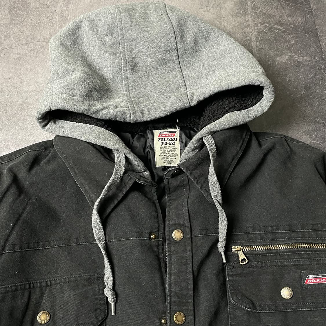 DICKIES 디키즈 빈티지 블랙 후드 집업 자켓 A00804 상품이미지2