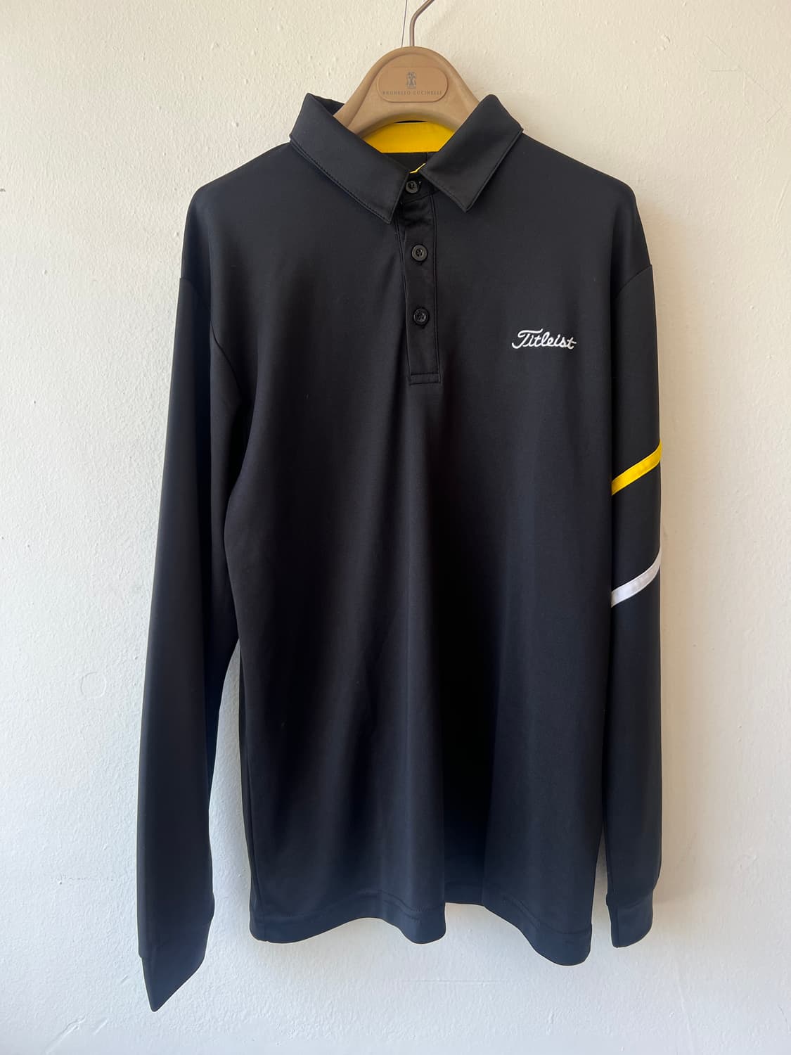 타이틀리스트 남성 블랙 골프티셔츠 카라긴팔티셔츠 상품이미지2