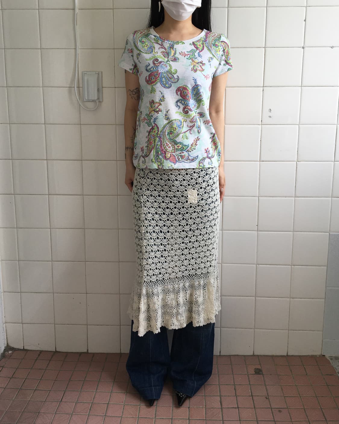 Crochet net skirt 상품이미지8
