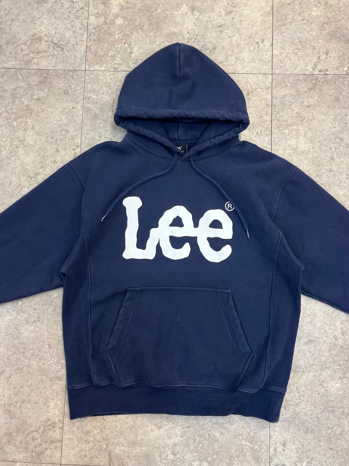 리 기모 후드티 네이비 S #csz3061 상품이미지5