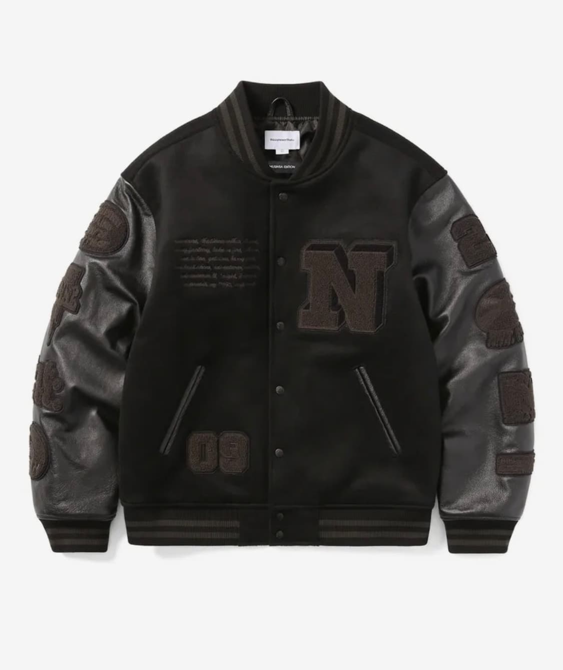 Records Varsity Jacket Black 상품이미지1