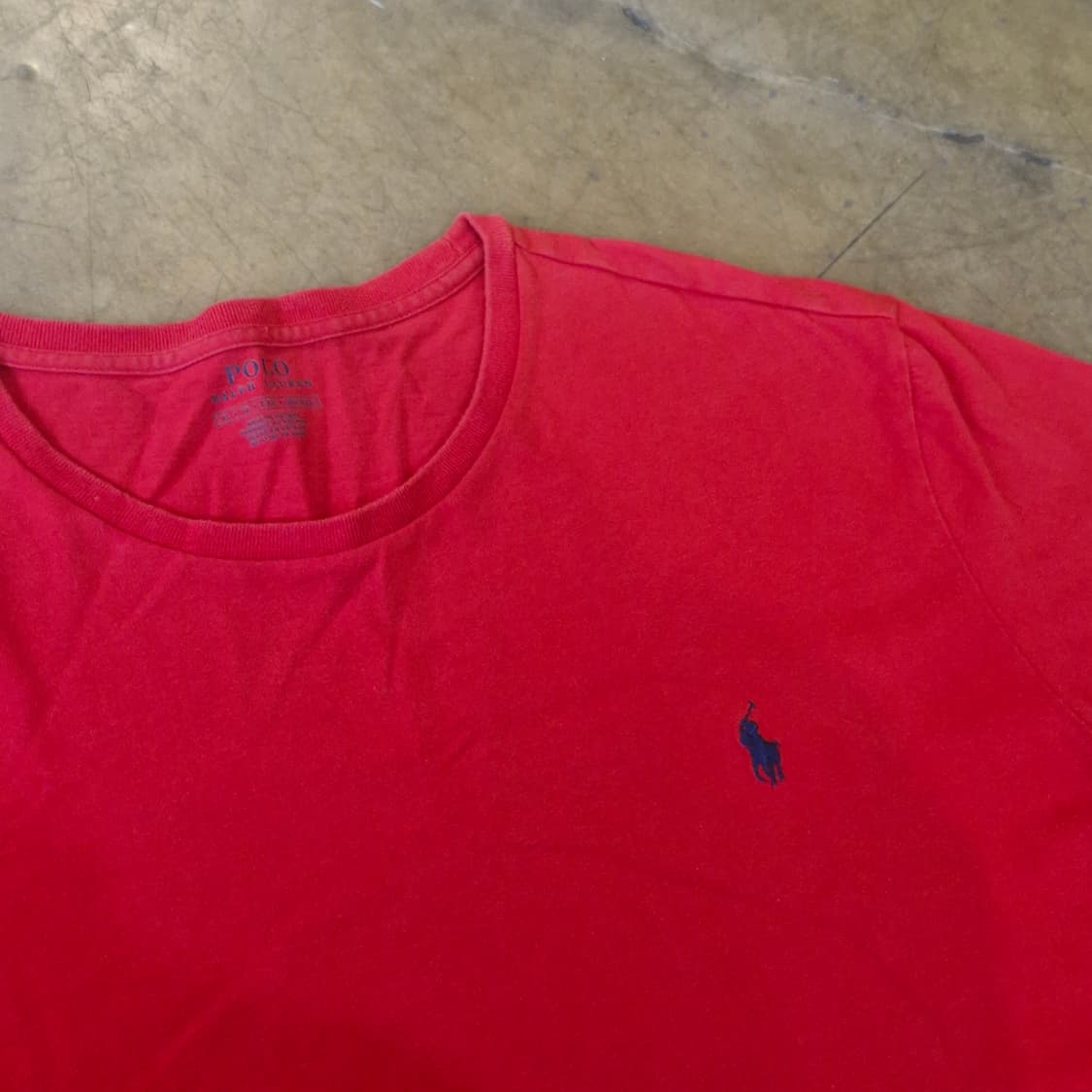 폴로 랄프로렌 레드 반팔 티셔츠 xl 상품이미지2