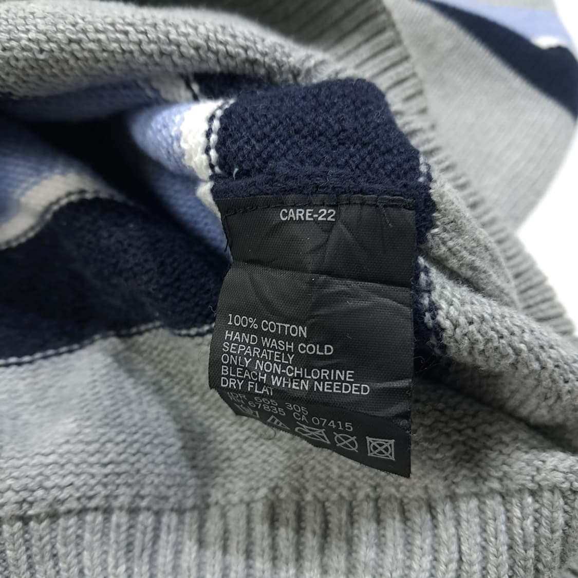 CL269 XL 노티카 90s 코튼 멀티스트라이프 그레이 니트 스웨터 상품이미지5