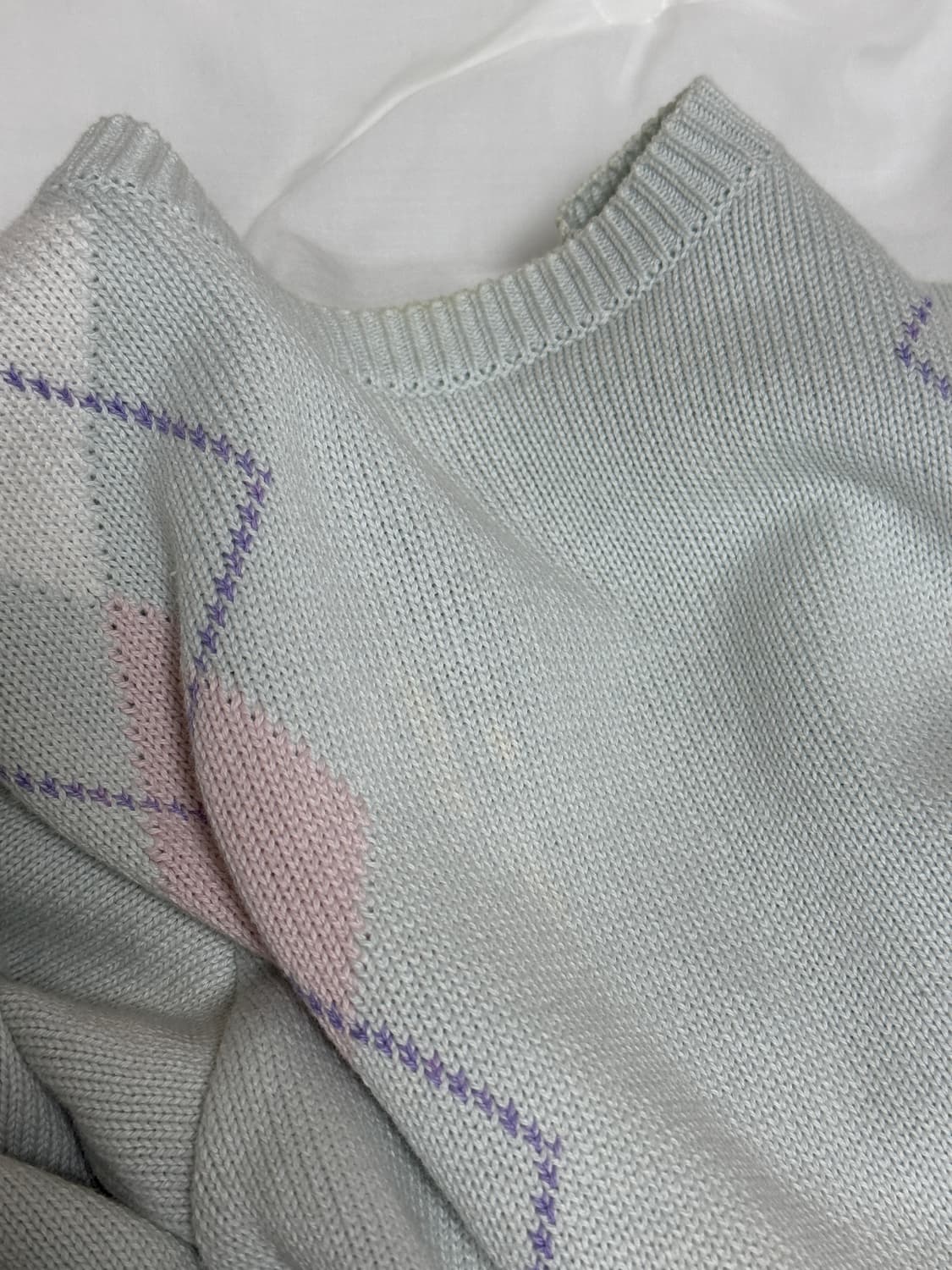 멜로즈 빈티지 아가일 니트 상품이미지3