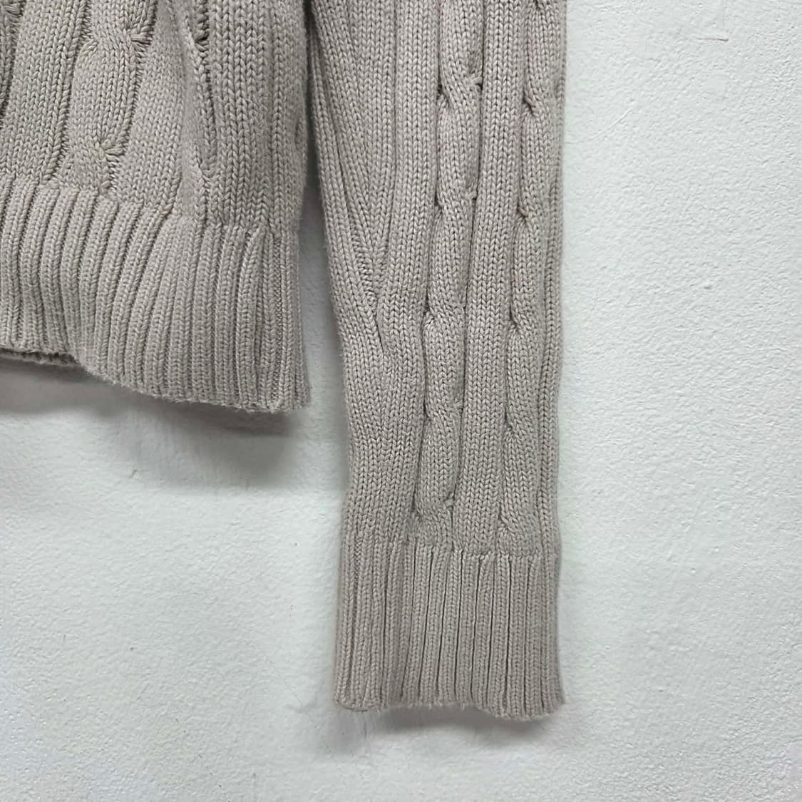 폴로 랄프로렌 연그레이 케이블 걸즈 브이넥 코튼 니트(L) 상품이미지6