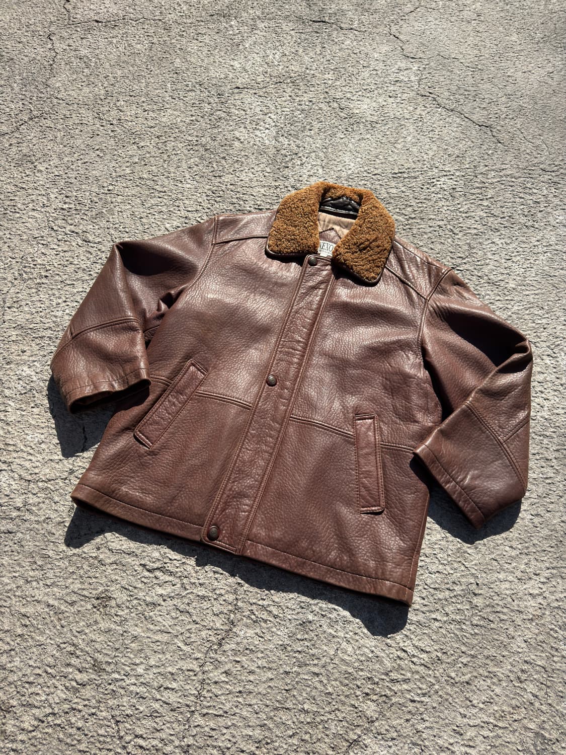 90's 양가죽 레더 퀄팅 가죽자켓 B81 상품이미지1