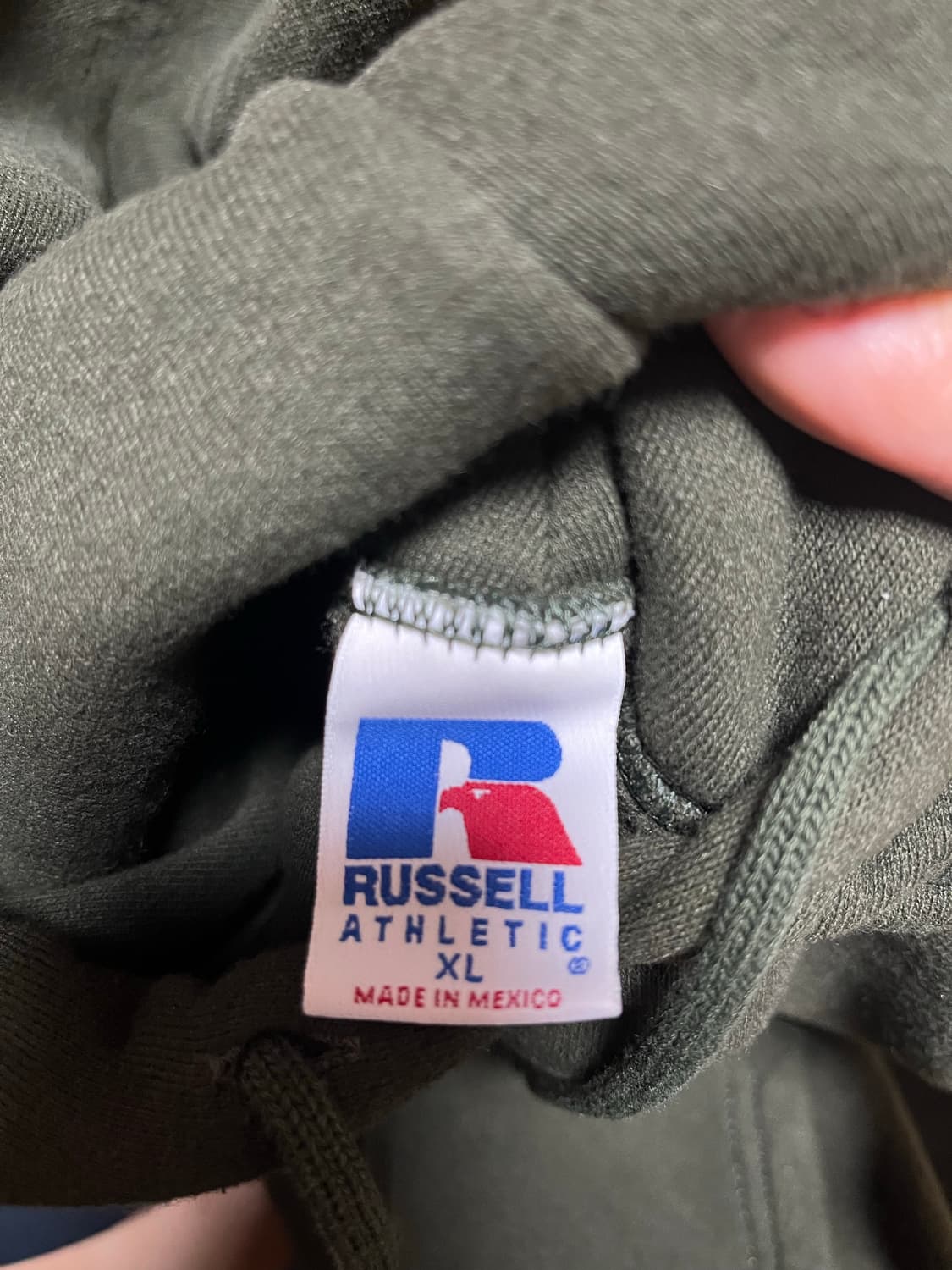 러셀 애슬레틱 00s 빈티지 모스그린 후드티 상품이미지3