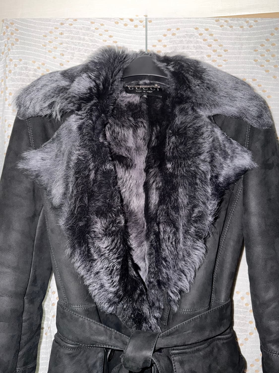 1995AW 구찌 by 톰포드 램스킨 투스카나 시어링 퍼 레더 코트 상품이미지2