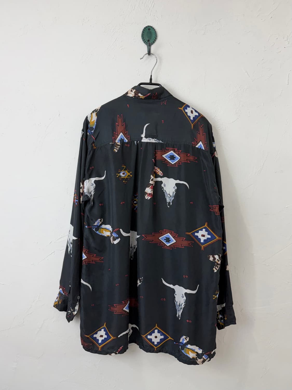 90s STUDIO G.A 네이티브 실크 셔츠 상품이미지3