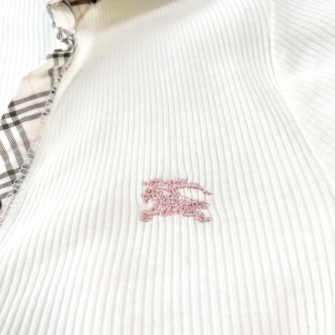 Burberry 버버리 노바체크골지딱붙탑 버버리핑크 버버리골지 블루라벨 상품이미지7