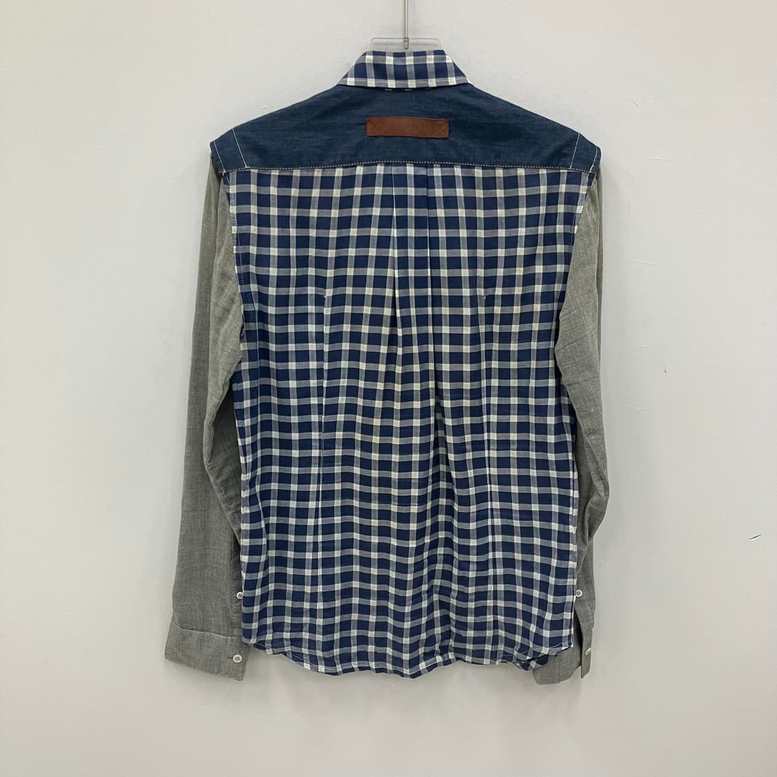 시스템 체크 패턴 데님 포켓 셔츠 95 상품이미지2