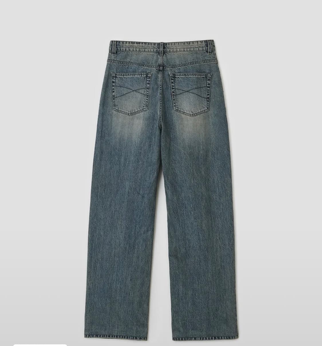 벨리에-미드 와이드 데님 팬츠 - 스모크 인디고 상품이미지2