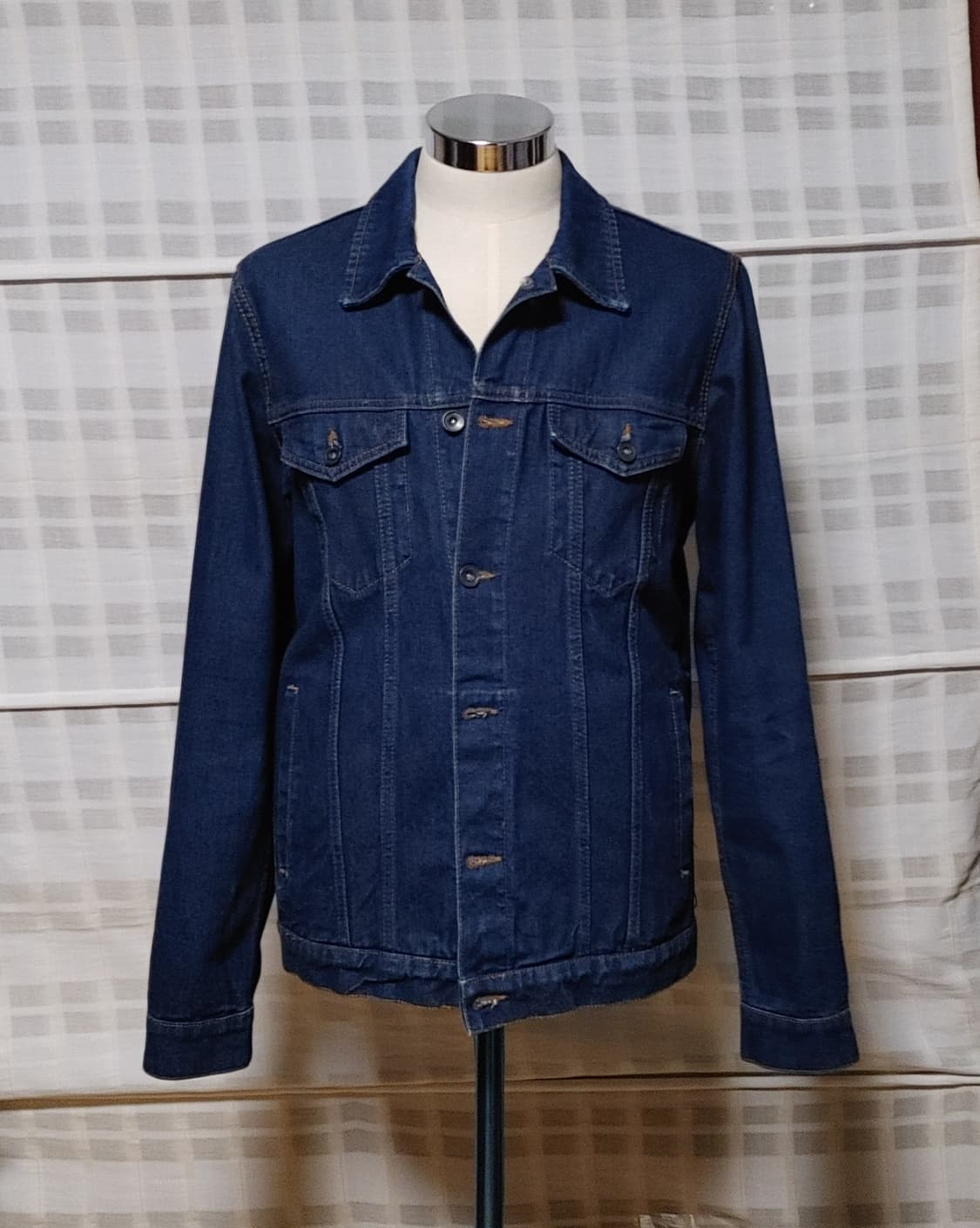 (ZARA) 자라 빈티지 워싱 데님 청자켓 L 상품이미지3