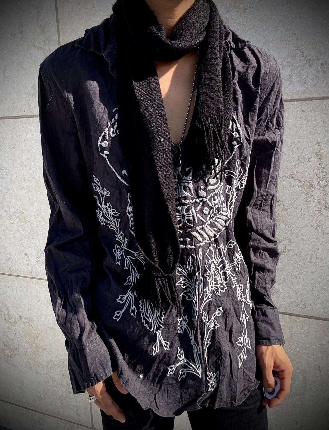 “Vintage” Black Scarf 상품이미지2